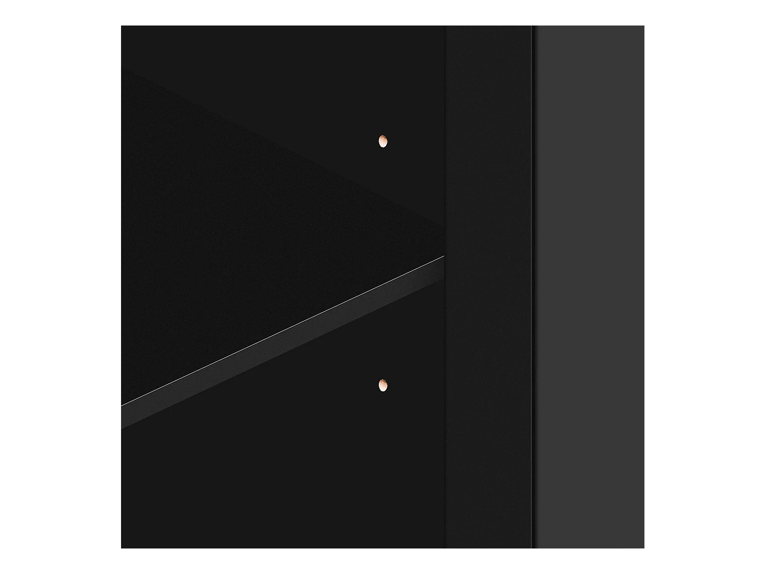 Buffet salle à manger bois avec 4 portes miroir buffet salon noir 160x40x84 cm - étagères réglables