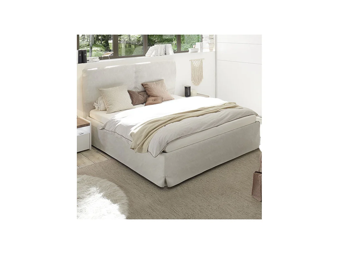 Cadre + Tête de lit 160*200 cm Simili cuir Argile - ANIECE n°3