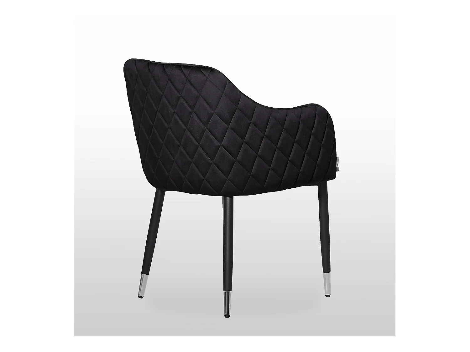 VERONA - Lot de 6 Chaises de Salle à Manger en Velours - Style Vintage - Noir