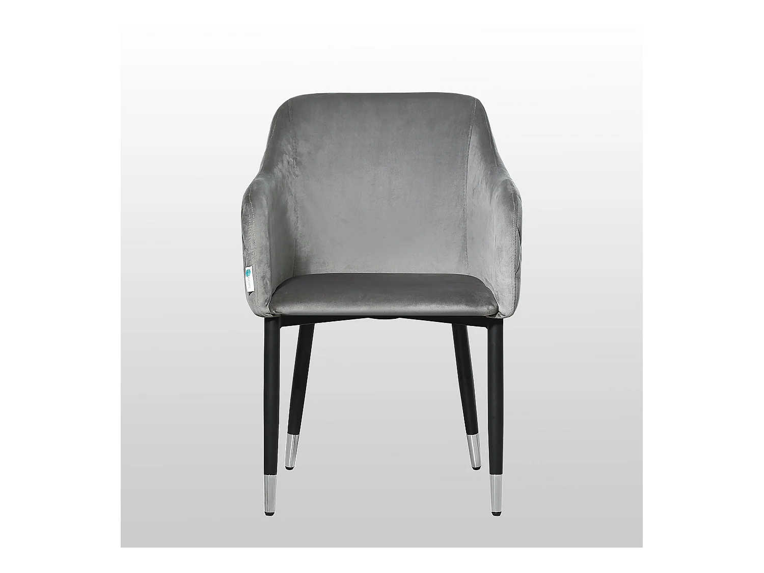 VERONA - Lot de 4 Chaises de Salle à Manger en Velours - Style Vintage - Gris