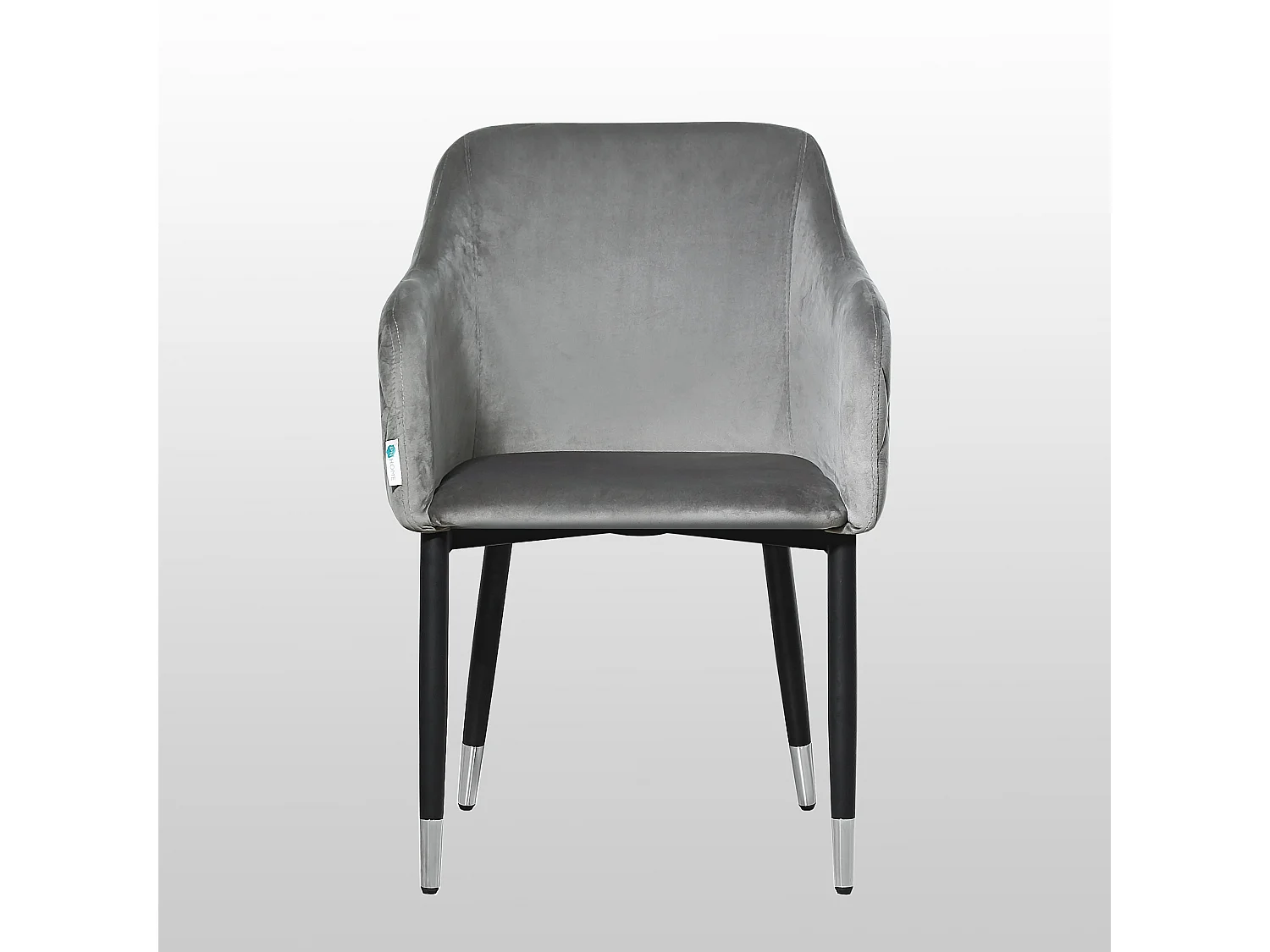 VERONA - Lot de 4 Chaises de Salle à Manger en Velours - Style Vintage - Gris