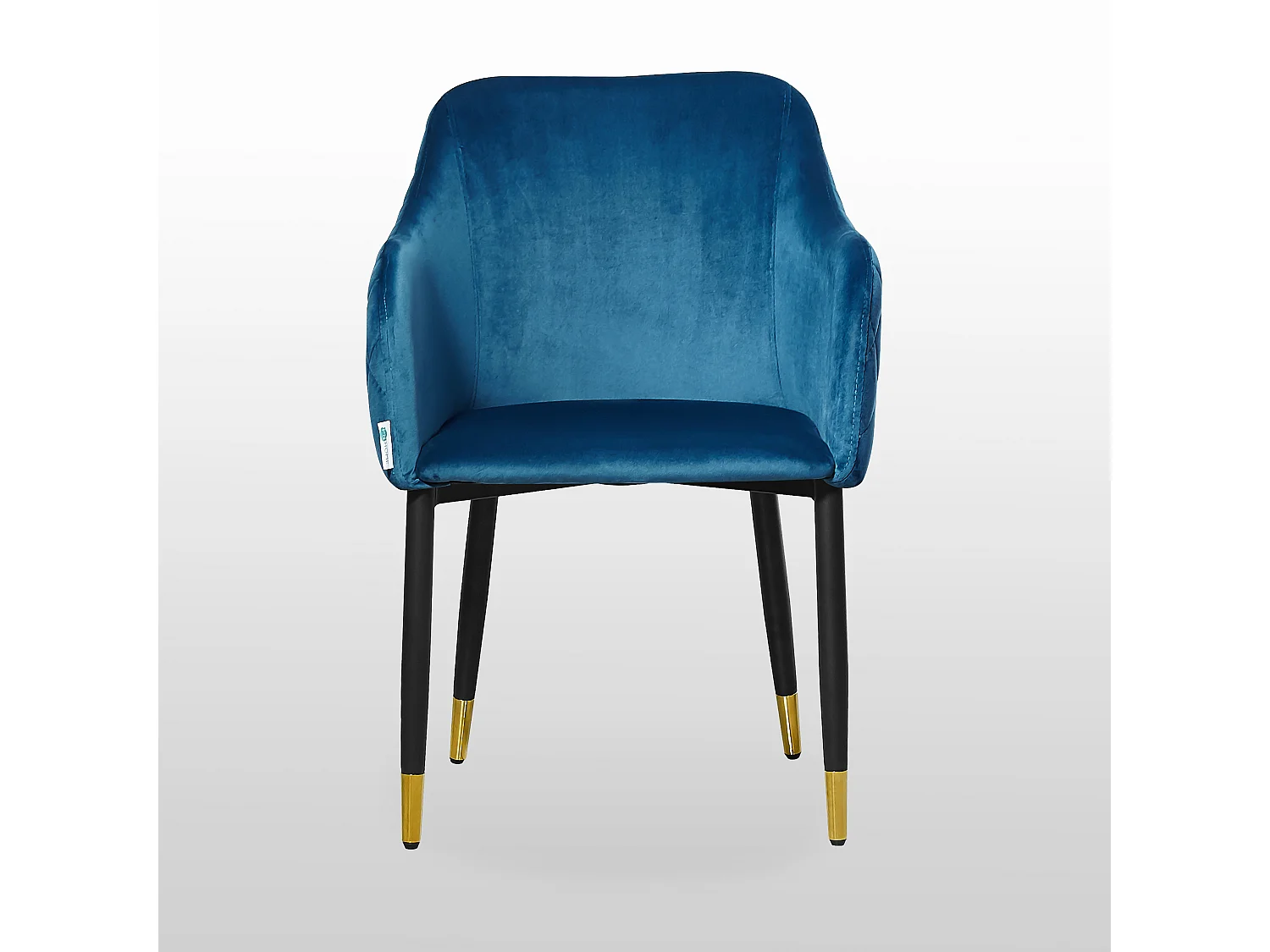 VERONA - Lot de 6 Chaises de Salle à Manger en Velours - Style Vintage - Bleu