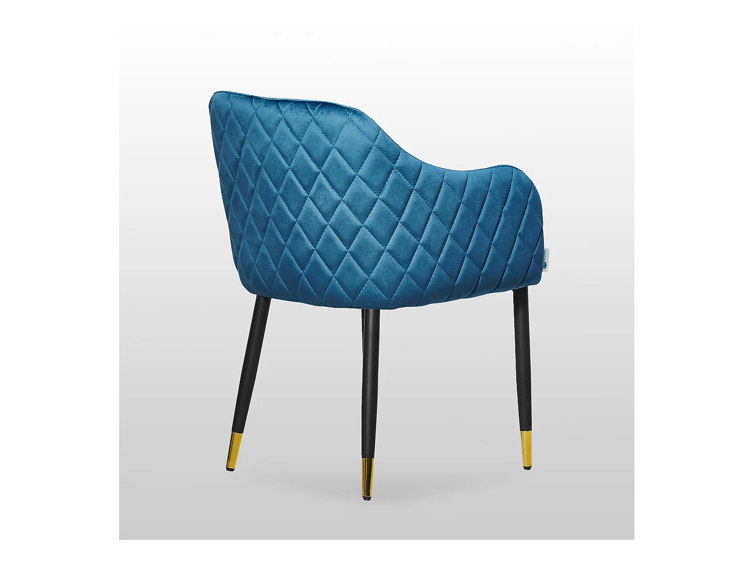 VERONA - Lot de 4 Chaises de Salle à Manger en Velours - Style Vintage - Bleu