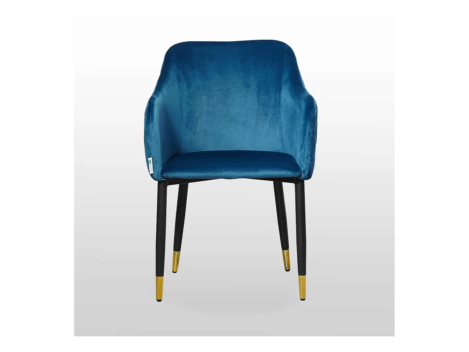 VERONA - Lot de 2 Chaises de Salle à Manger en Velours - Style Vintage - Bleu