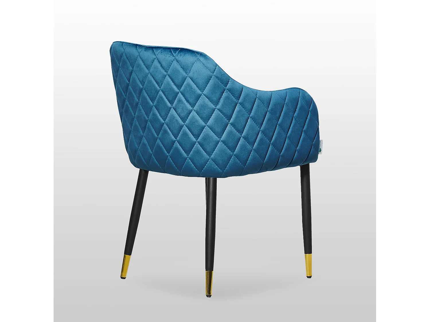 VERONA - Lot de 2 Chaises de Salle à Manger en Velours - Style Vintage - Bleu