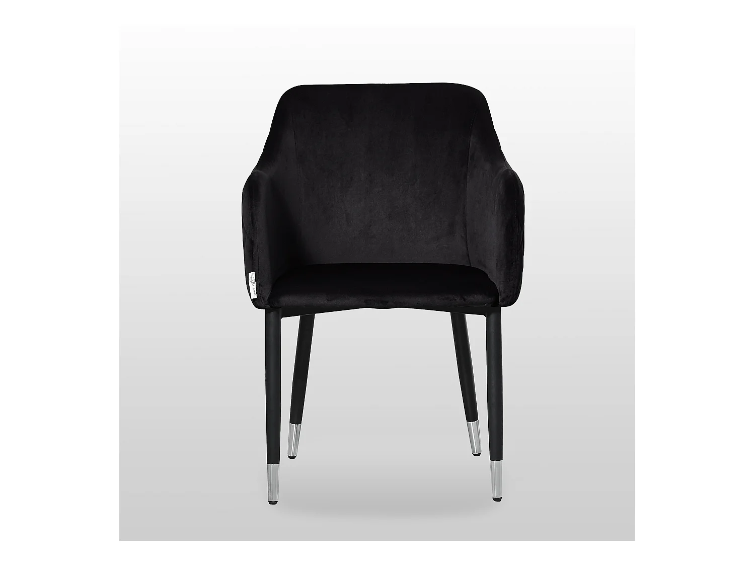 VERONA - Lot de 2 Chaises de Salle à Manger en Velours - Style Vintage - Noir