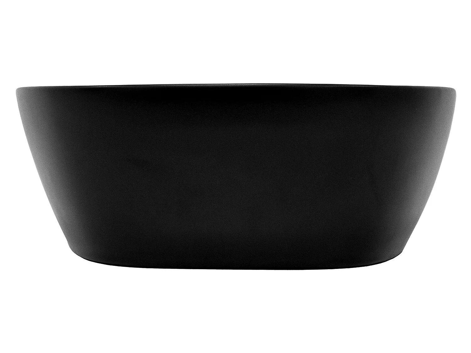 Lavabo en céramique noir mat vasque à poser pour salle de bain 605x385x140 mm