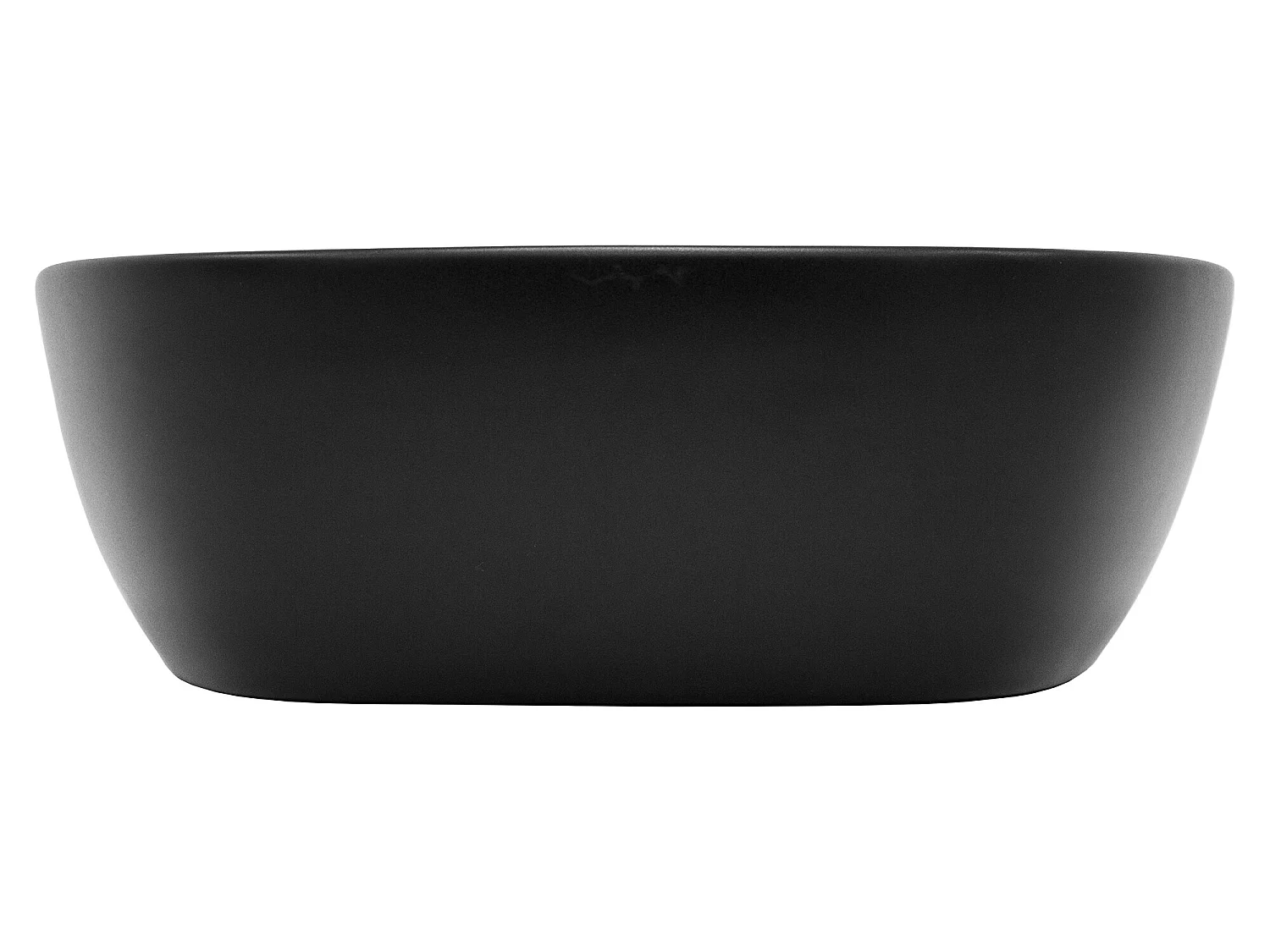 Lavabo en céramique noir mat vasque à poser pour salle de bain 405x405x150 mm