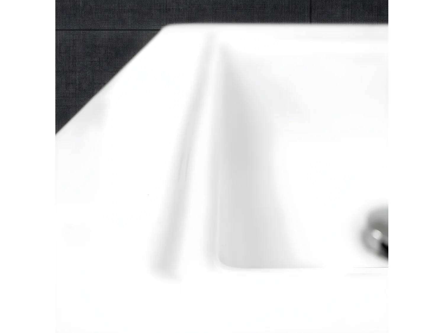 Vasque en céramique blanc avec bonde de vidage pour salle de bain 605x465x160 mm