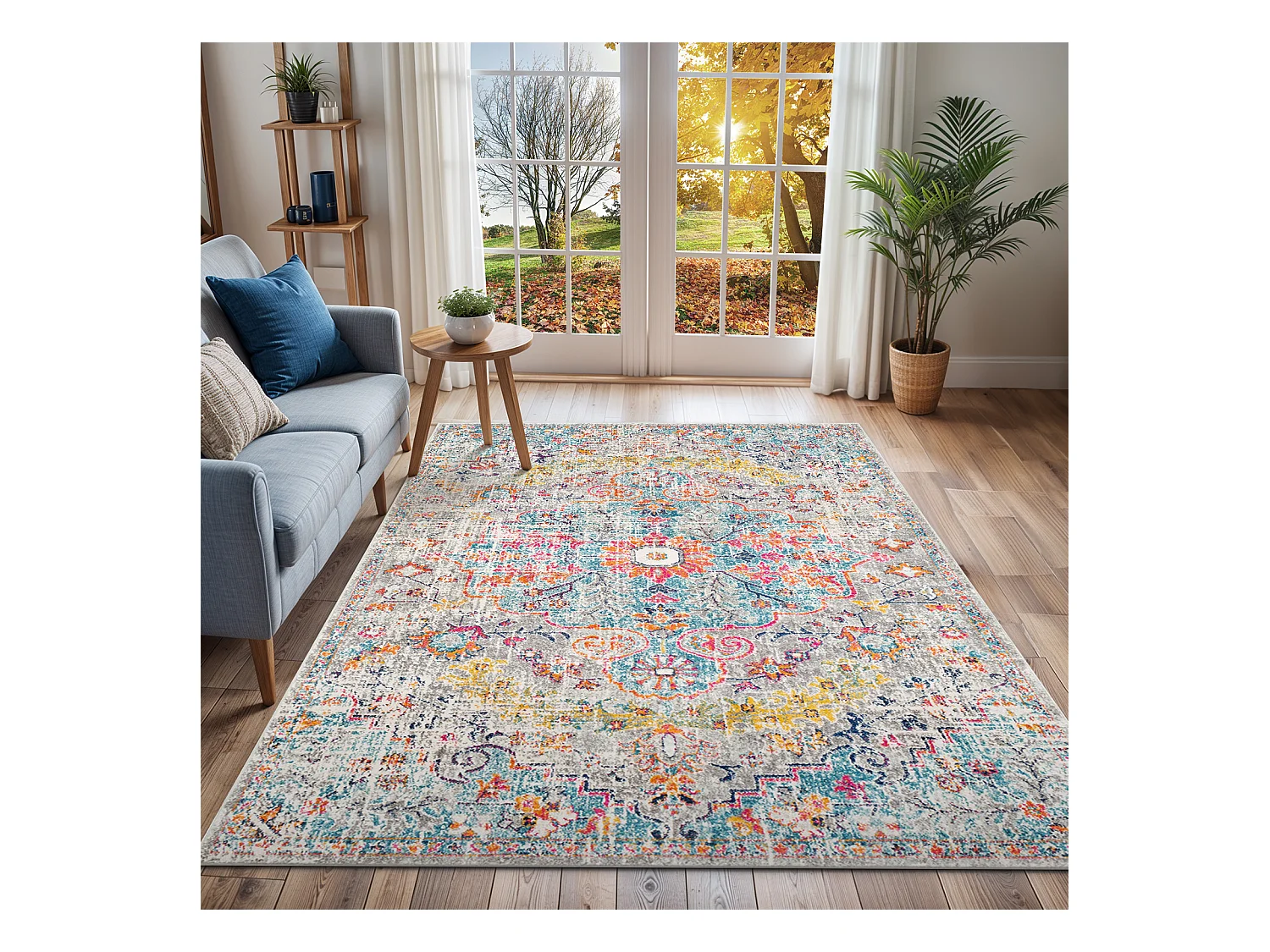 Tapis Vintage Oriental - Multicolore/Gris - 120x170cm - LOU