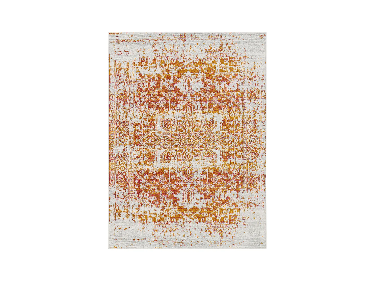Vintage Oosters Tapijt - Oranje/Wit - 160x220cm - JULIETTE