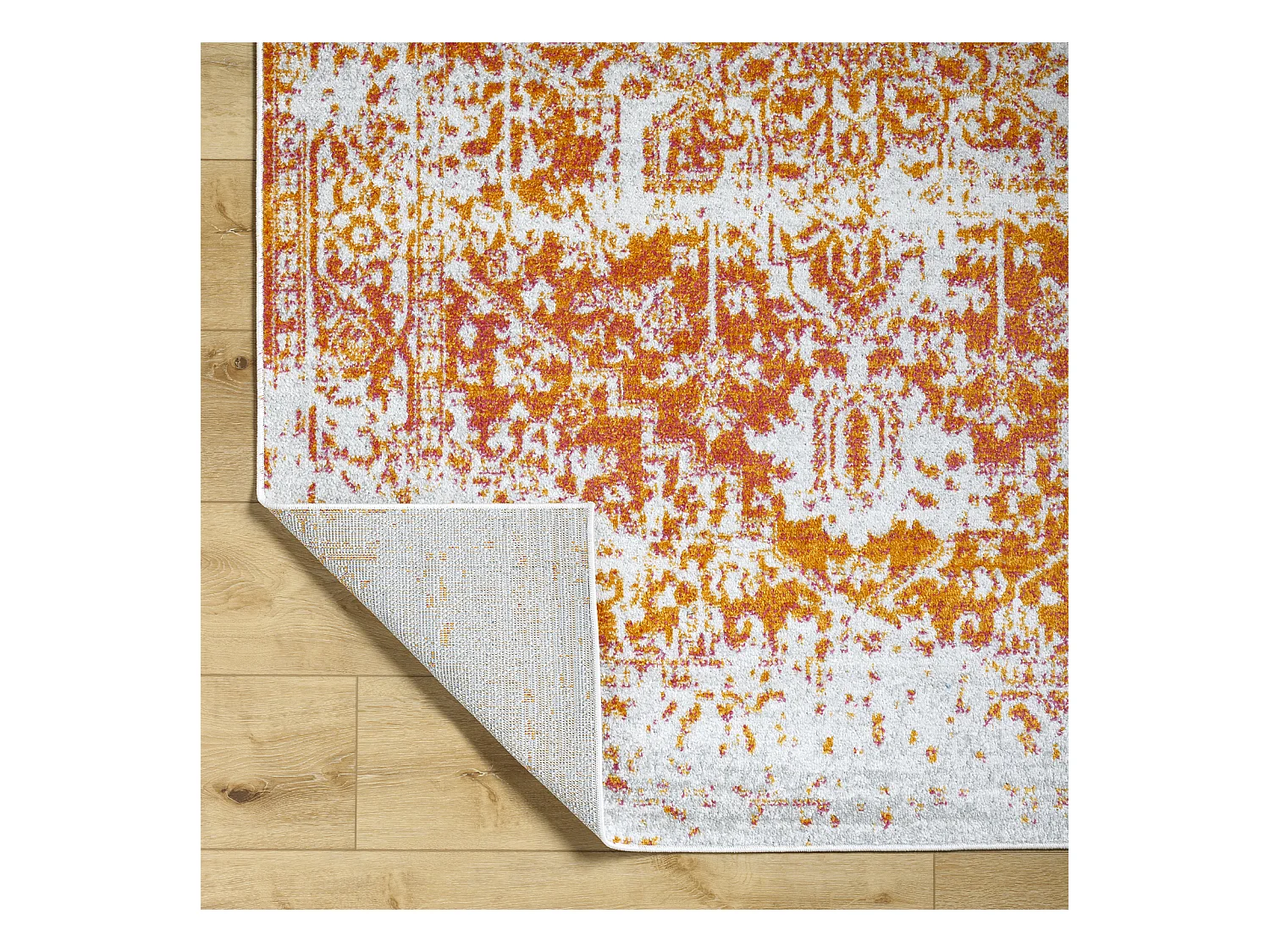 Vintage Oosters Tapijt - Oranje/Wit - 160x220cm - JULIETTE