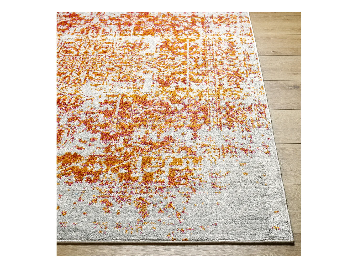 Vintage Oosters Tapijt - Oranje/Wit - 160x220cm - JULIETTE