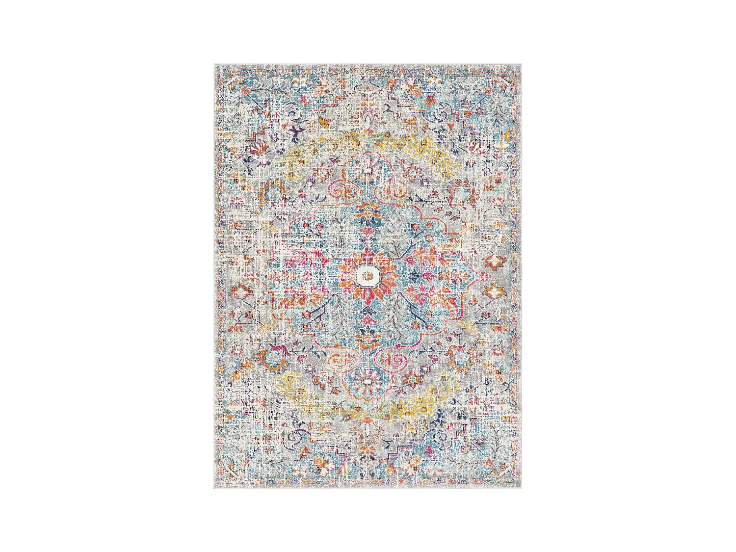 Tapis Vintage Oriental - Multicolore/Gris - 200x275cm - LOU