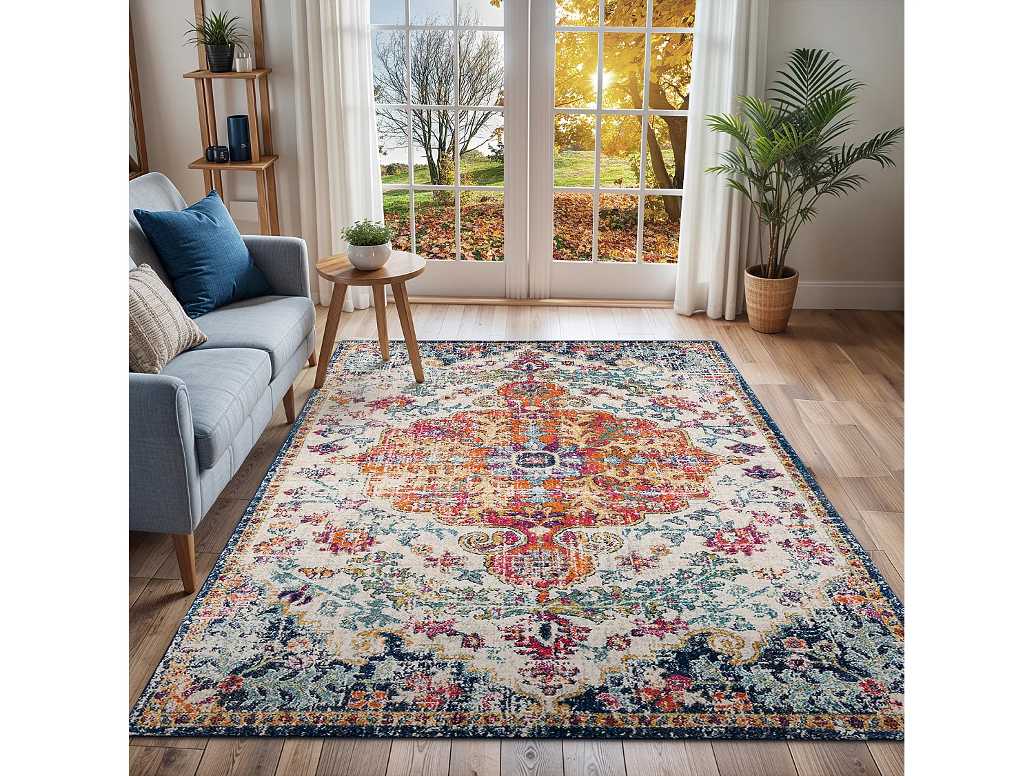 Vintage Oosters Tapijt - Meerkleurig/Oranje - 120x170cm - LOU