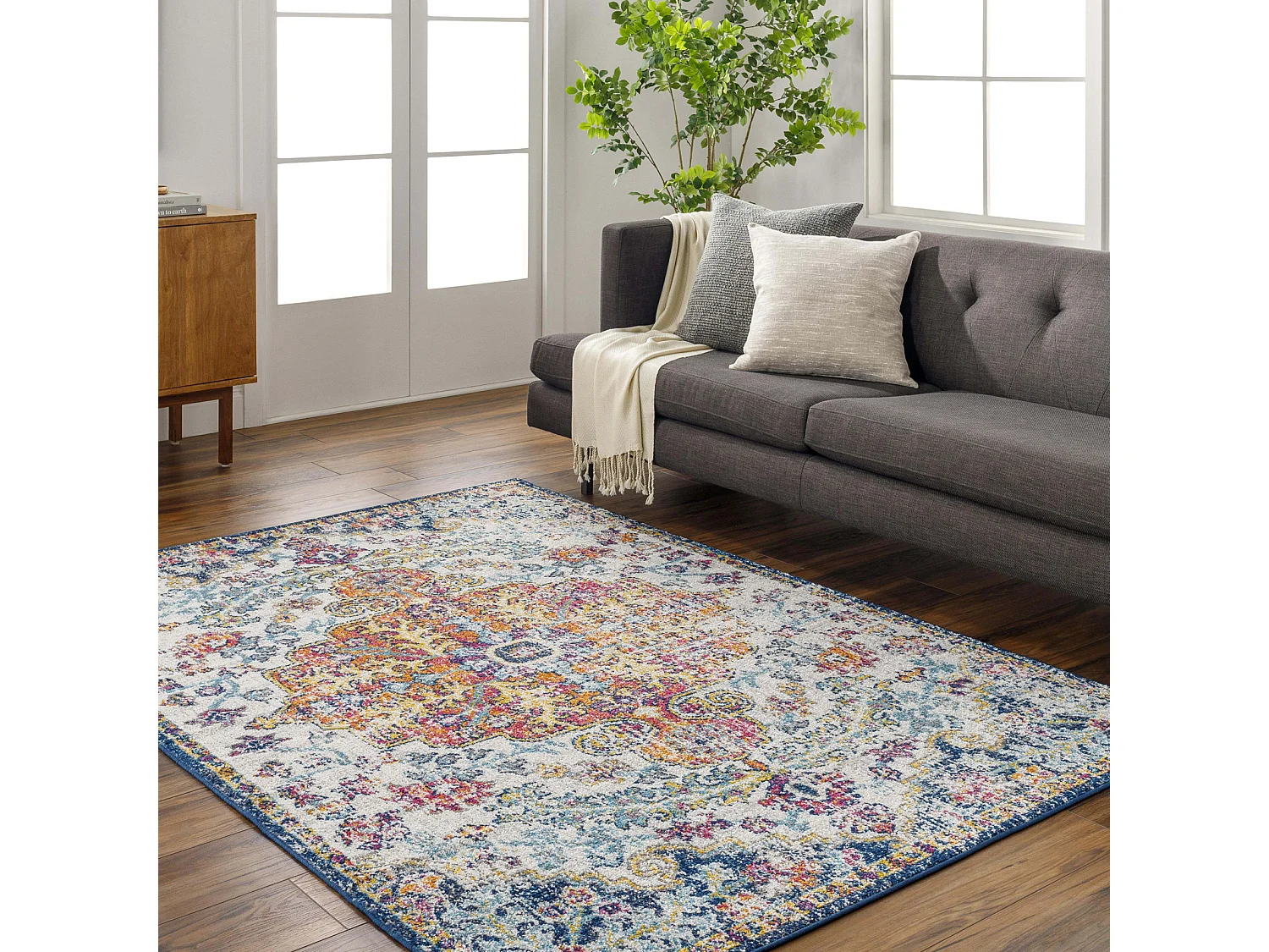 Vintage Oosters Tapijt - Meerkleurig/Oranje - 120x170cm - LOU