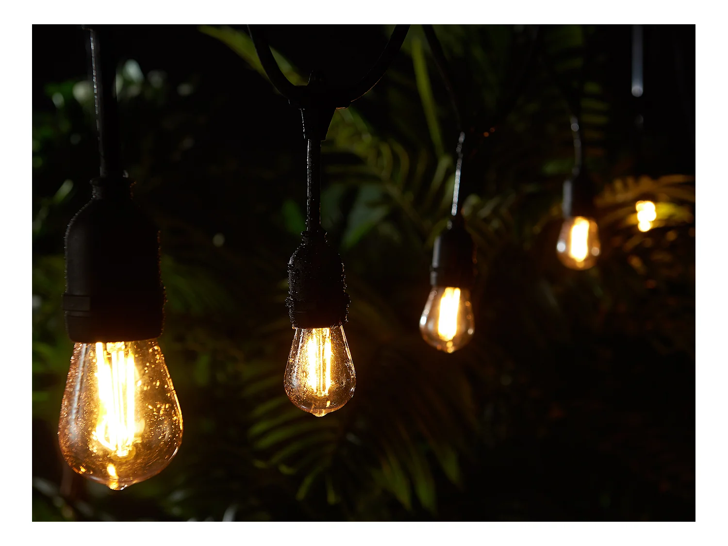 Guirlande lumineuse guinguette emboîtable - 10 ampoules ambrées - 10 mètres  - BASALTE