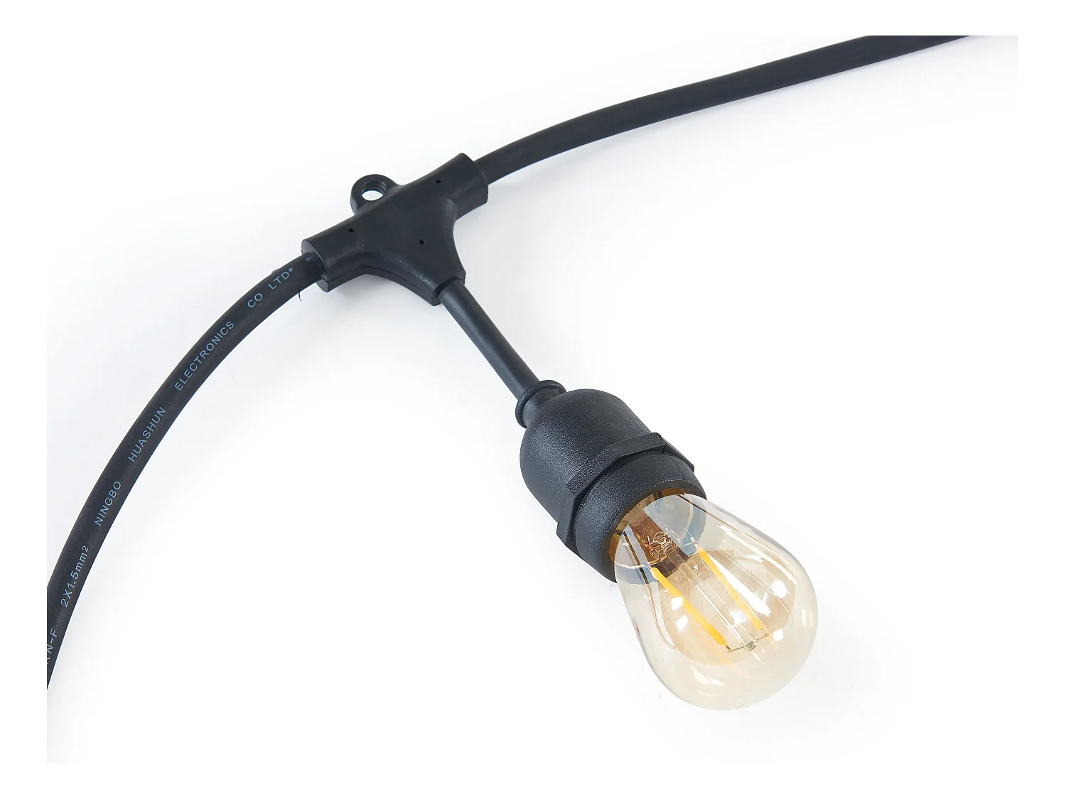 Guirlande lumineuse guinguette emboîtable - 10 ampoules ambrées - 10 mètres  - BASALTE