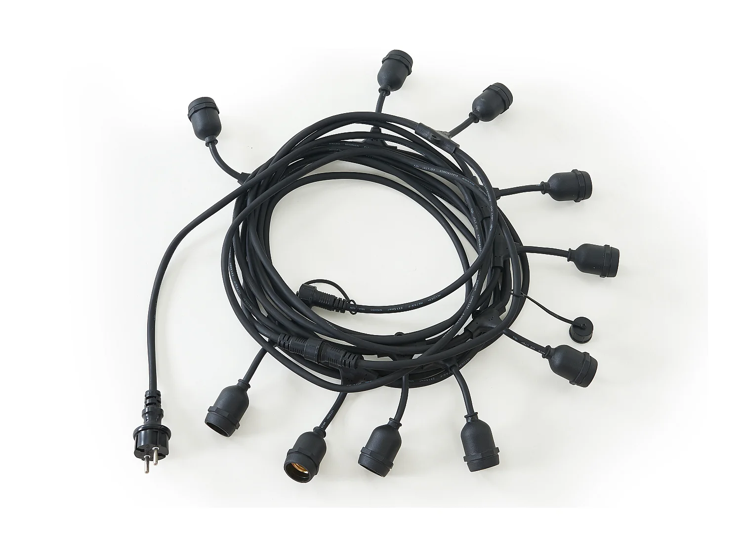 Guirlande lumineuse guinguette emboîtable - 10 ampoules ambrées - 10 mètres  - BASALTE