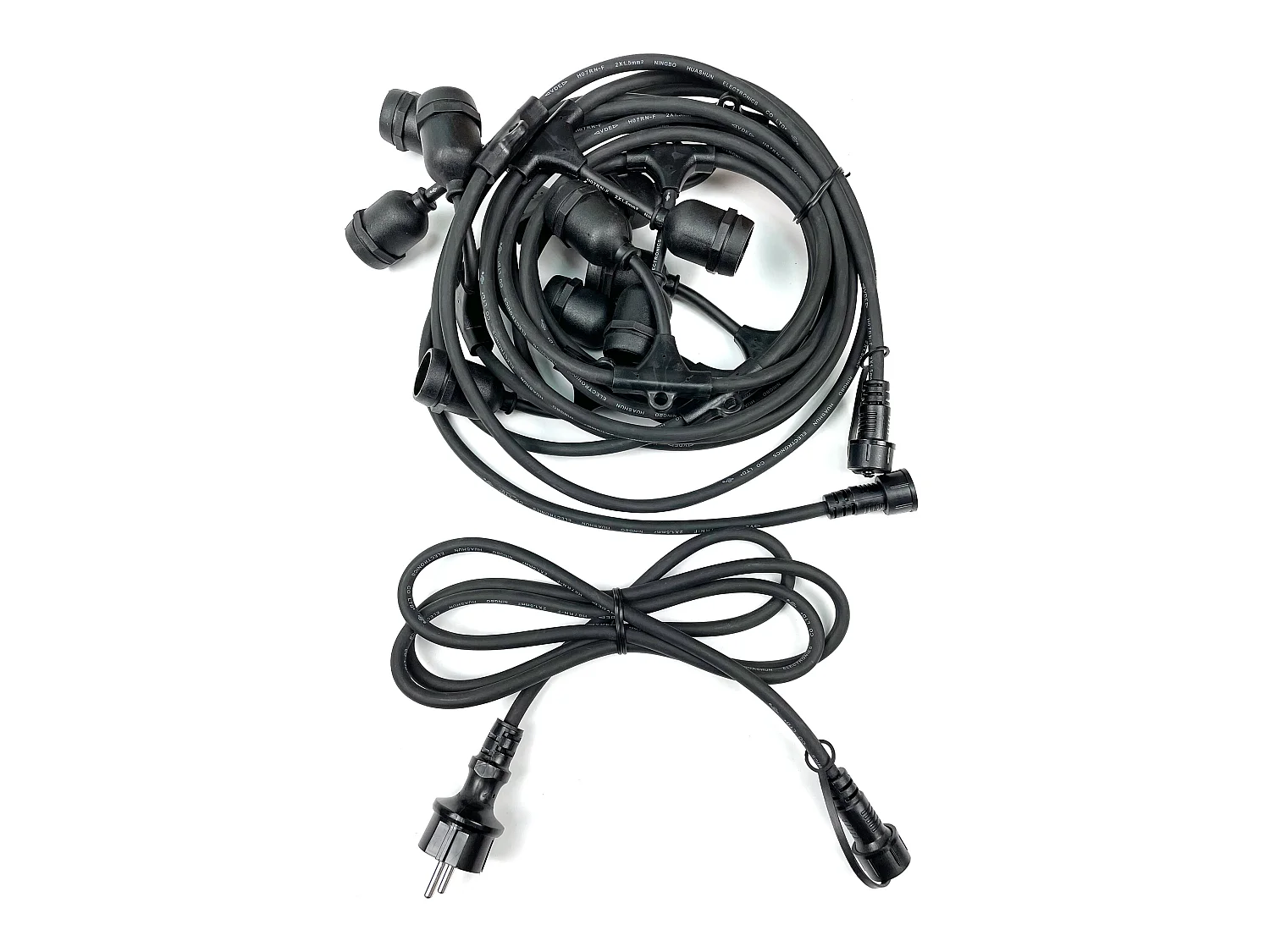 Guirlande lumineuse guinguette emboîtable - 10 ampoules ambrées - 10 mètres  - BASALTE