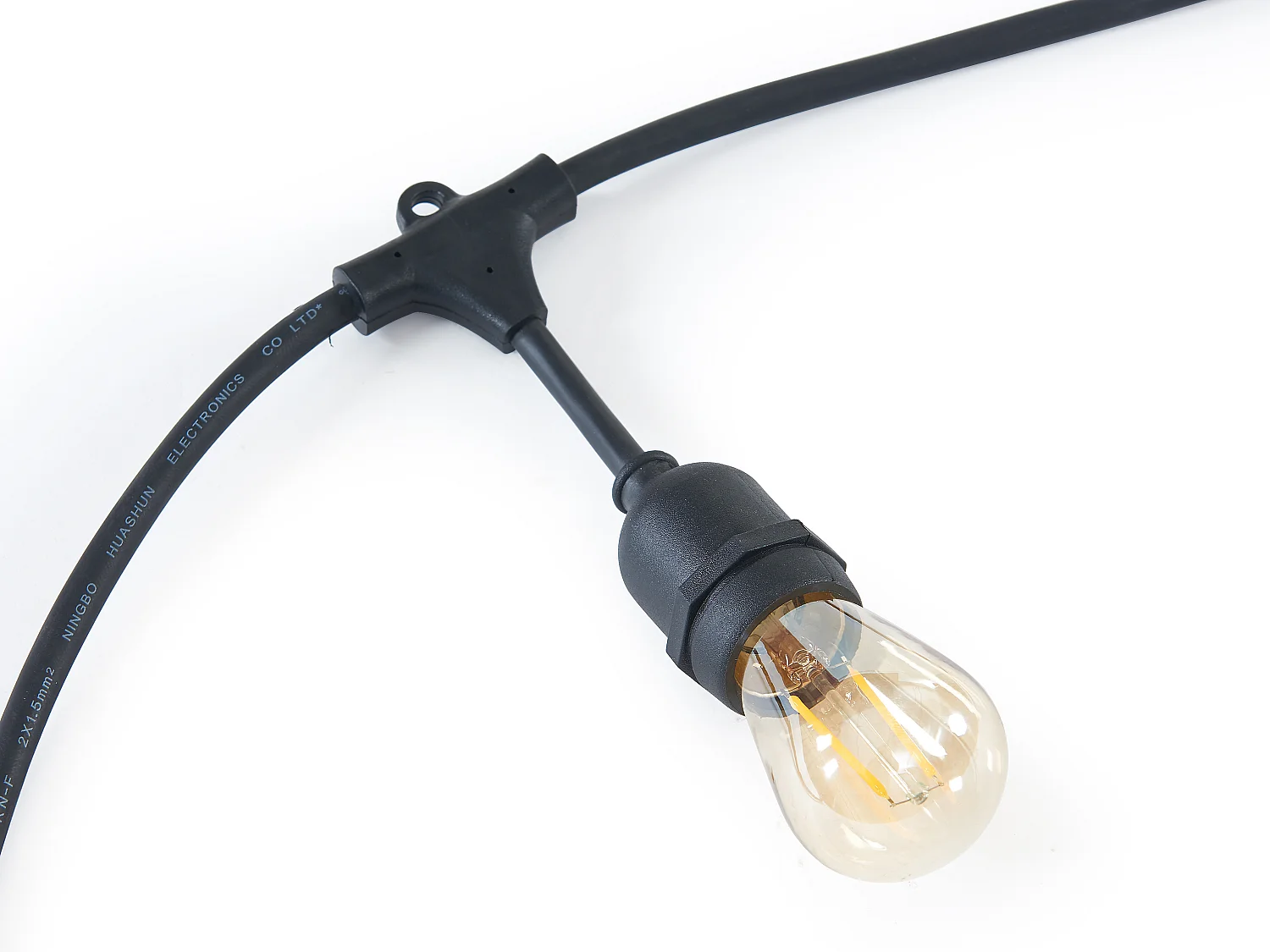 Guirlande lumineuse guinguette emboîtable - 10 ampoules ambrées - 10 mètres  - BASALTE