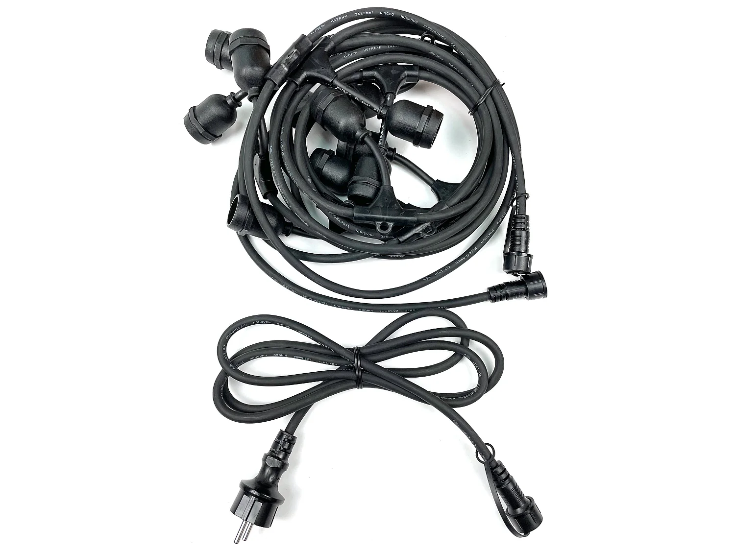 Guirlande lumineuse guinguette emboîtable - 10 ampoules ambrées - 10 mètres  - BASALTE