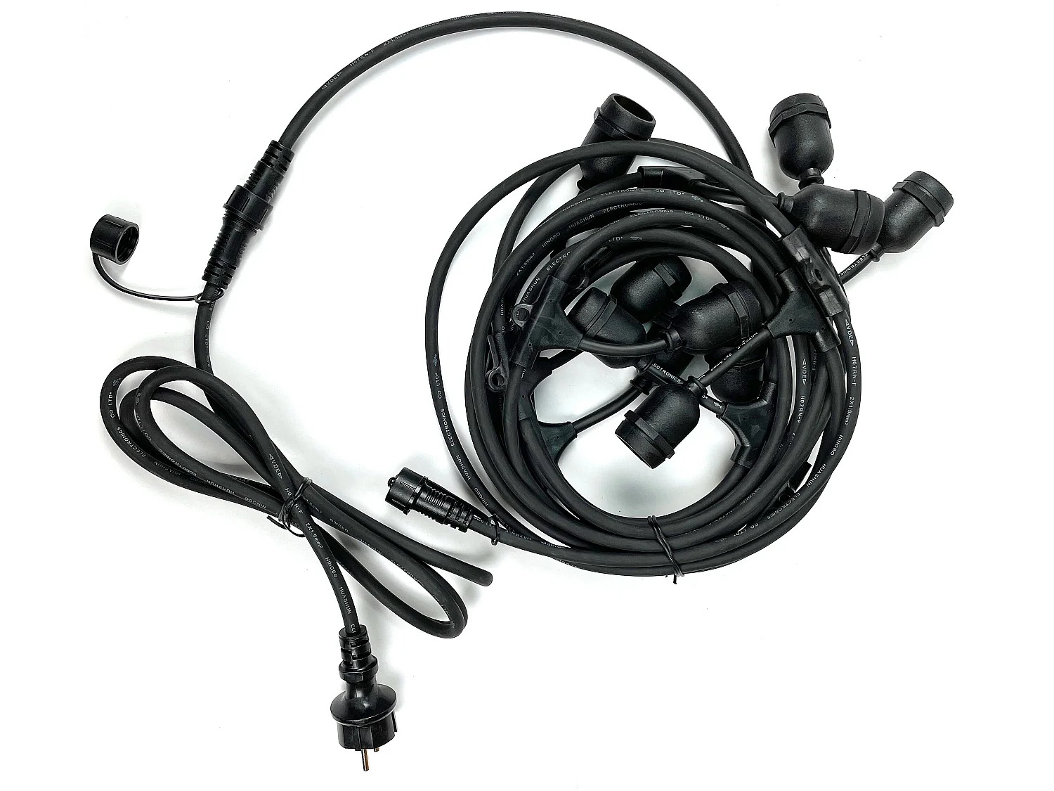 Guirlande lumineuse guinguette emboîtable - 10 ampoules ambrées - 10 mètres  - BASALTE