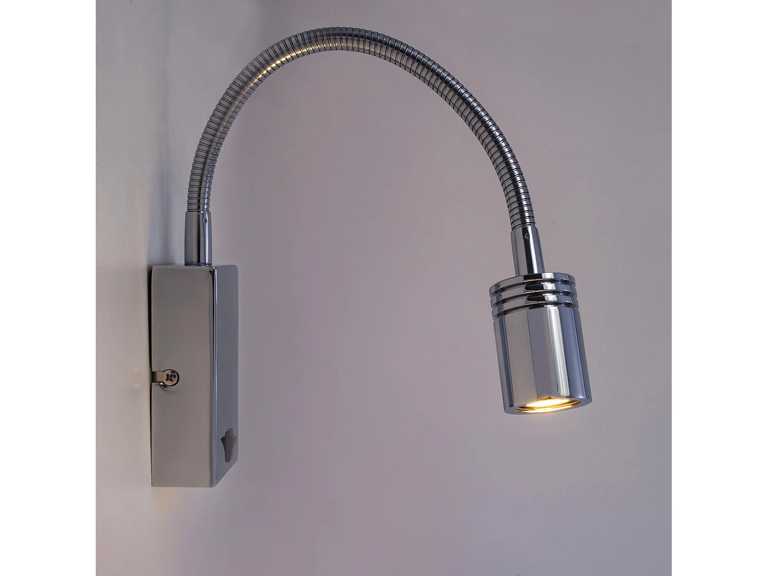 LEDS C4 Lumière De Lecture Book Rectangular Surface Led 3W Blanc Chaud - 3000K Chrome