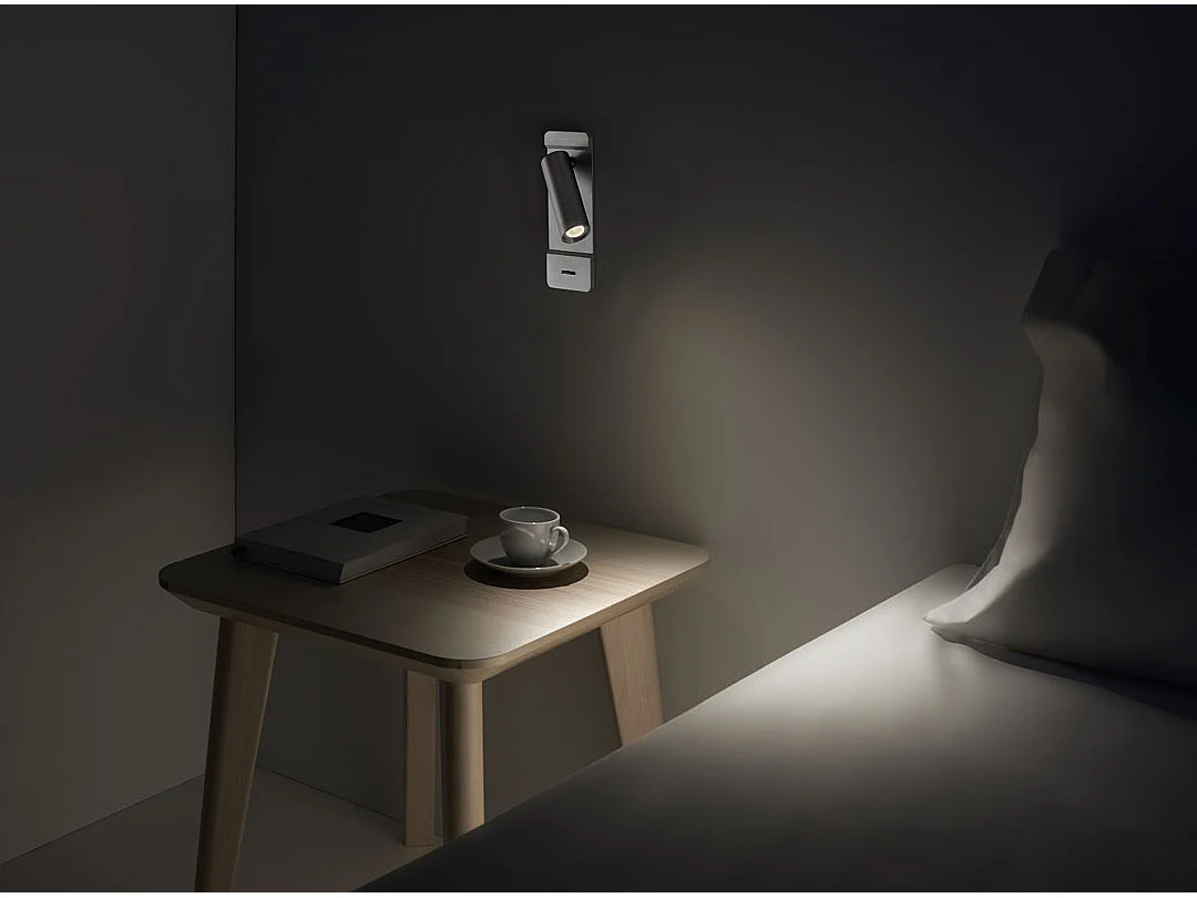 LEDS C4 Lumière De Lecture Lire Led 2.2W Blanc Chaud - 2700K On-Off Blanc 125Lm