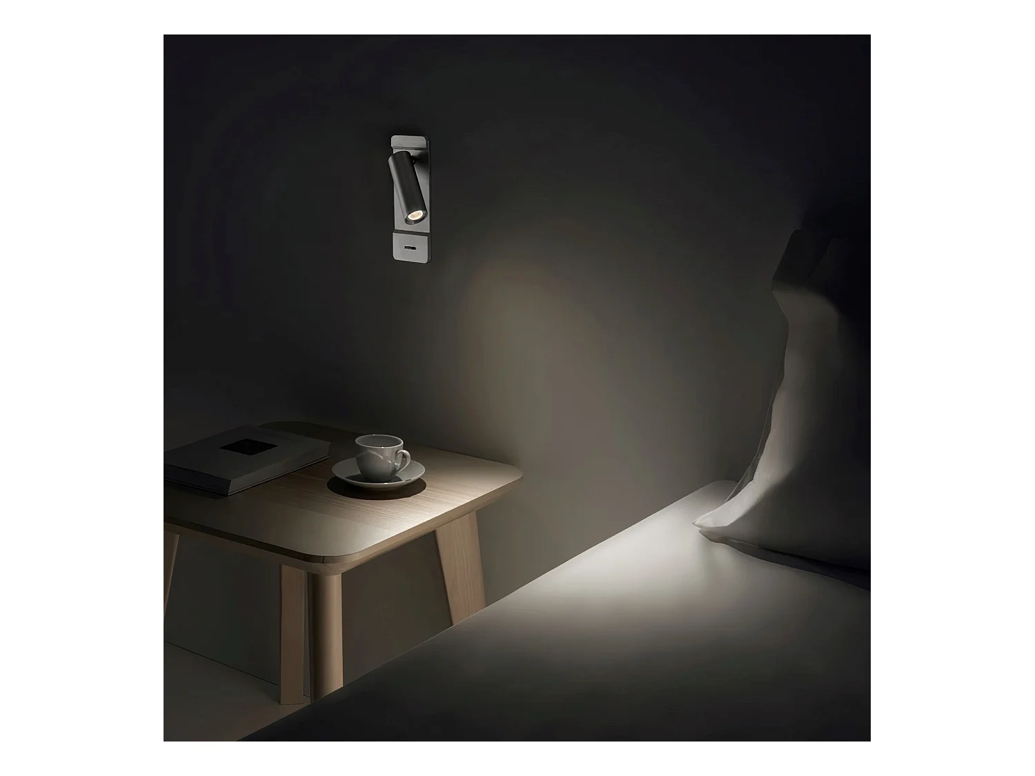 LEDS C4 Lumière De Lecture Lire Led 2.2W Blanc Chaud - 2700K On-Off Nickel Satiné 12