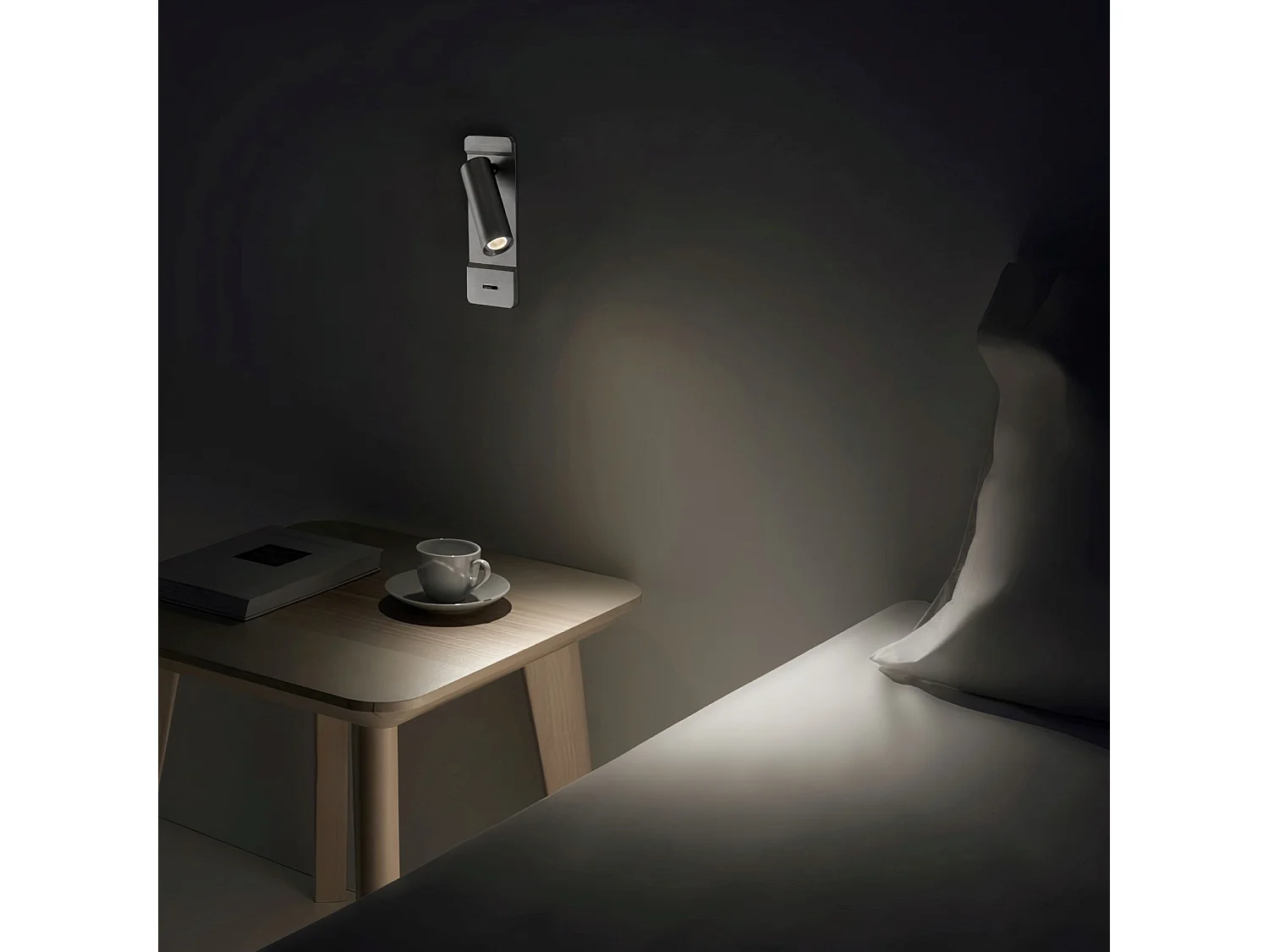 LEDS C4 Lumière De Lecture Lire Led 2.2W Blanc Chaud - 2700K On-Off Nickel Satiné 12