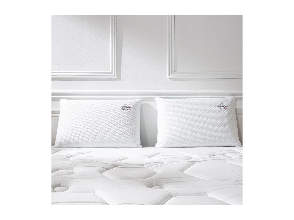 Lot de 2 Oreillers - accueil mémoire de forme - 60 x 40 cm