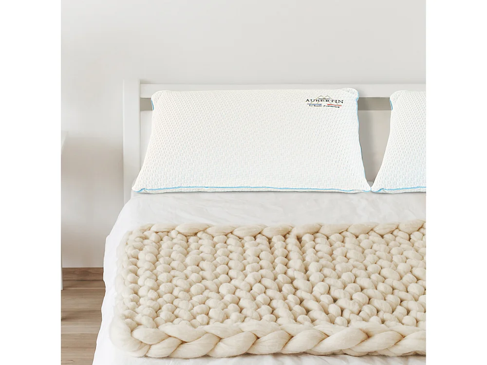 Lot de 2 Oreillers mémoire de forme 60 x 40 cm