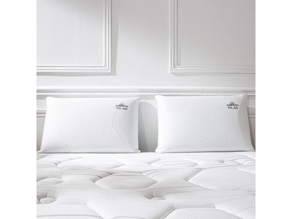 Lot de 2 Oreillers mémoire de forme 60 x 40 cm