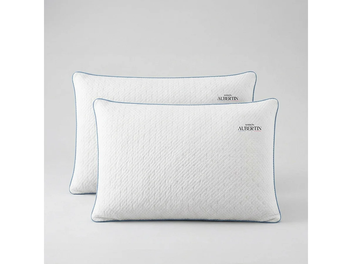 Lot de 2 Oreillers mémoire de forme 60 x 40 cm