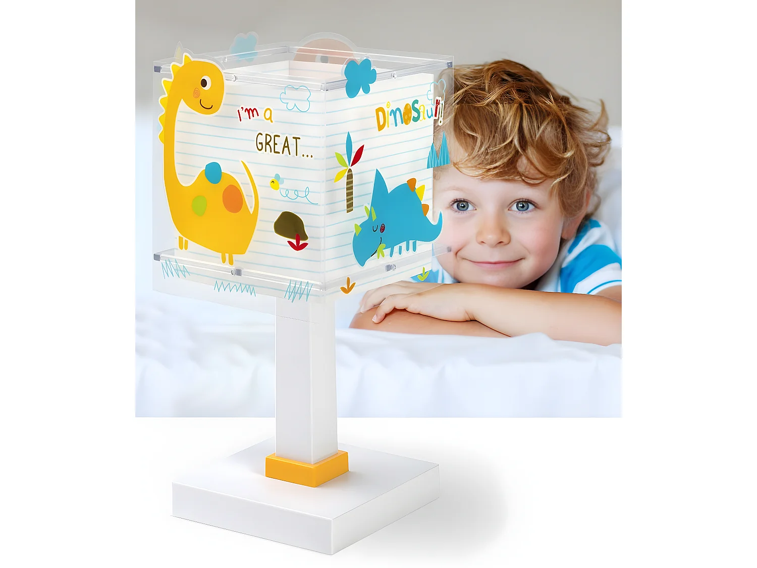 Lampada da comodino per bambini Dinos dinosauri | DALBER