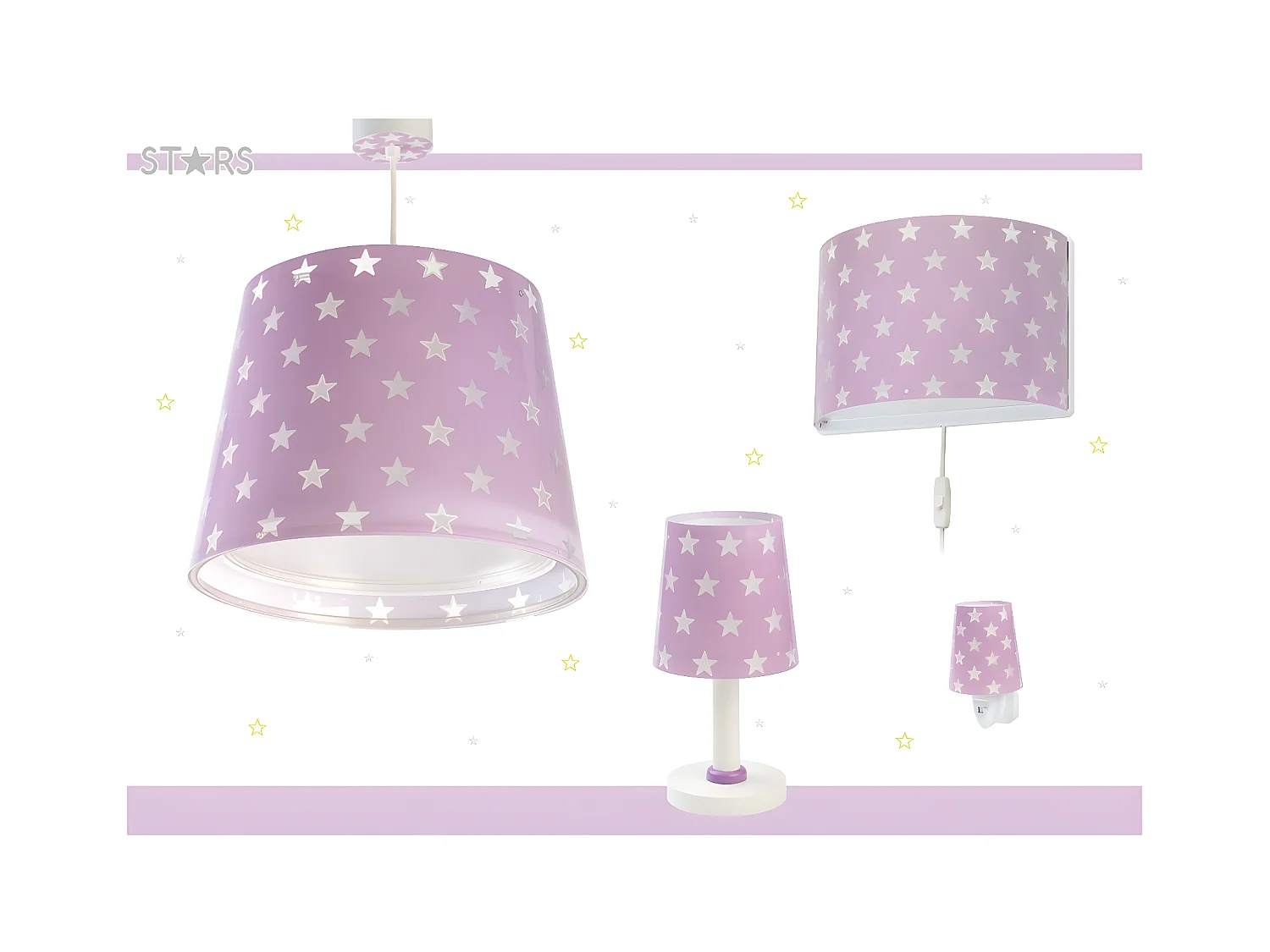 Lampada da tavolo Stars stelle malva | DALBER