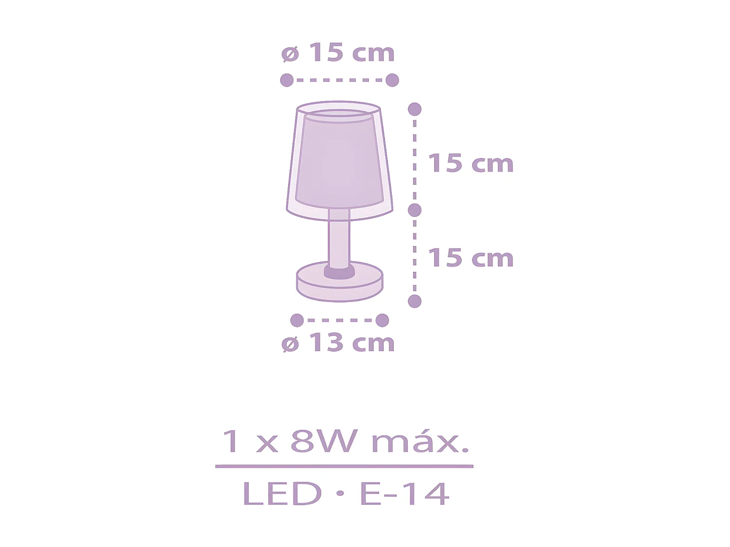 Lámpara de mesa Stars estrellas malva | DALBER