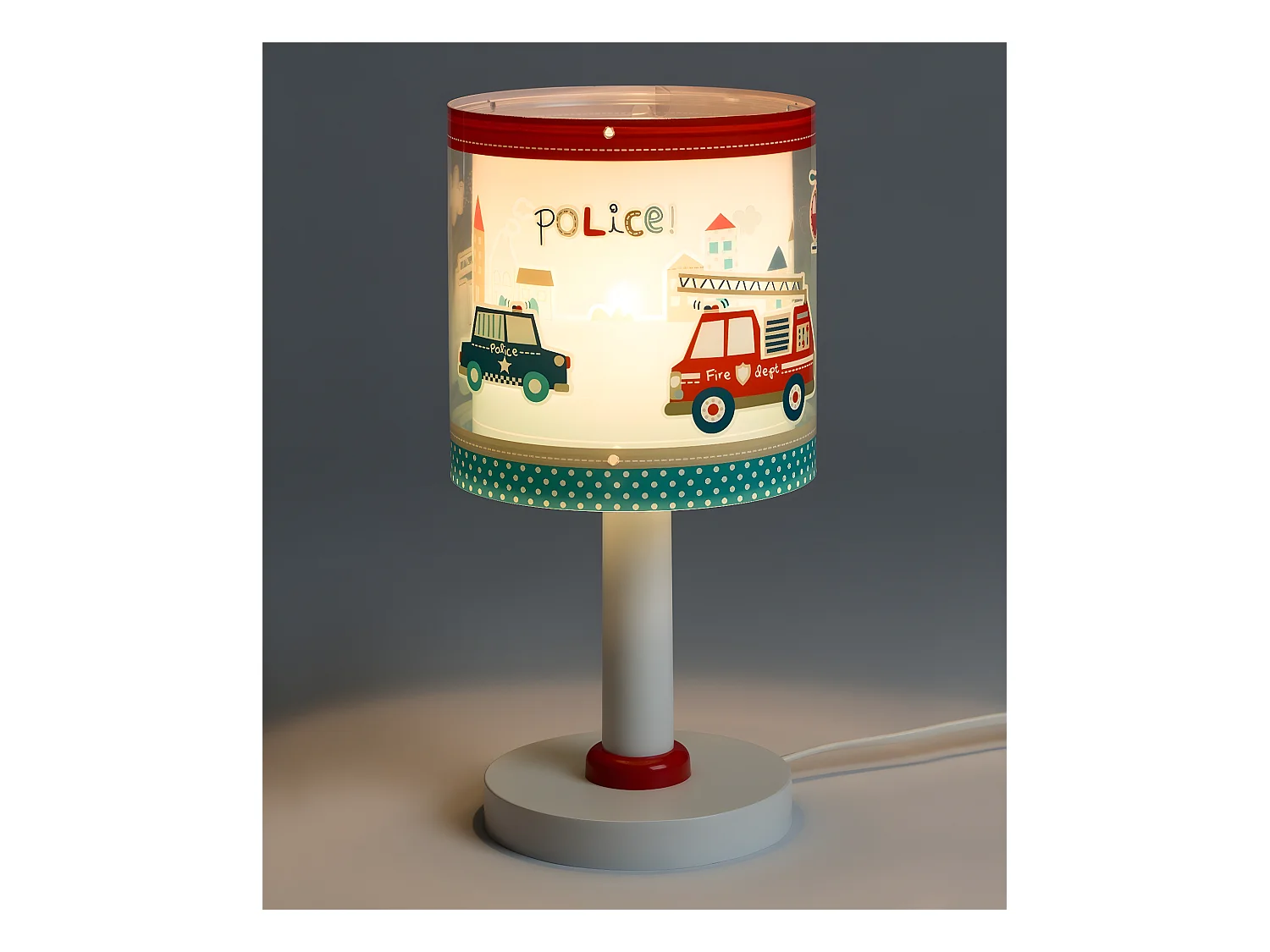 Lámpara infantil de mesilla Colección Police - Policía & Bomberos | DALBER