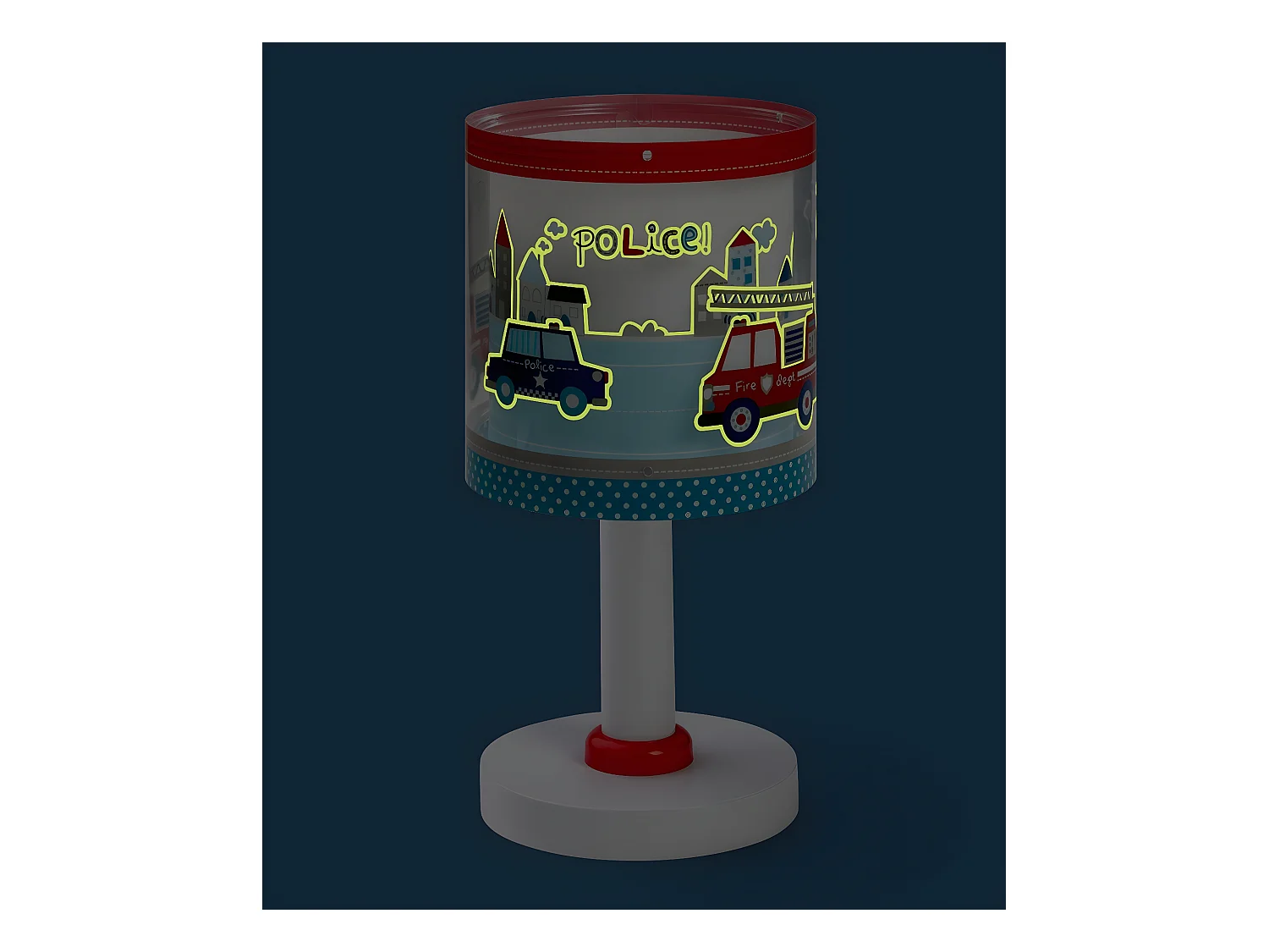 Lámpara infantil de mesilla Colección Police - Policía & Bomberos | DALBER