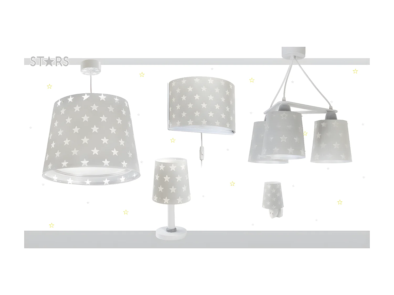 Lampada da tavolo Stars Stelle grigia | DALBER