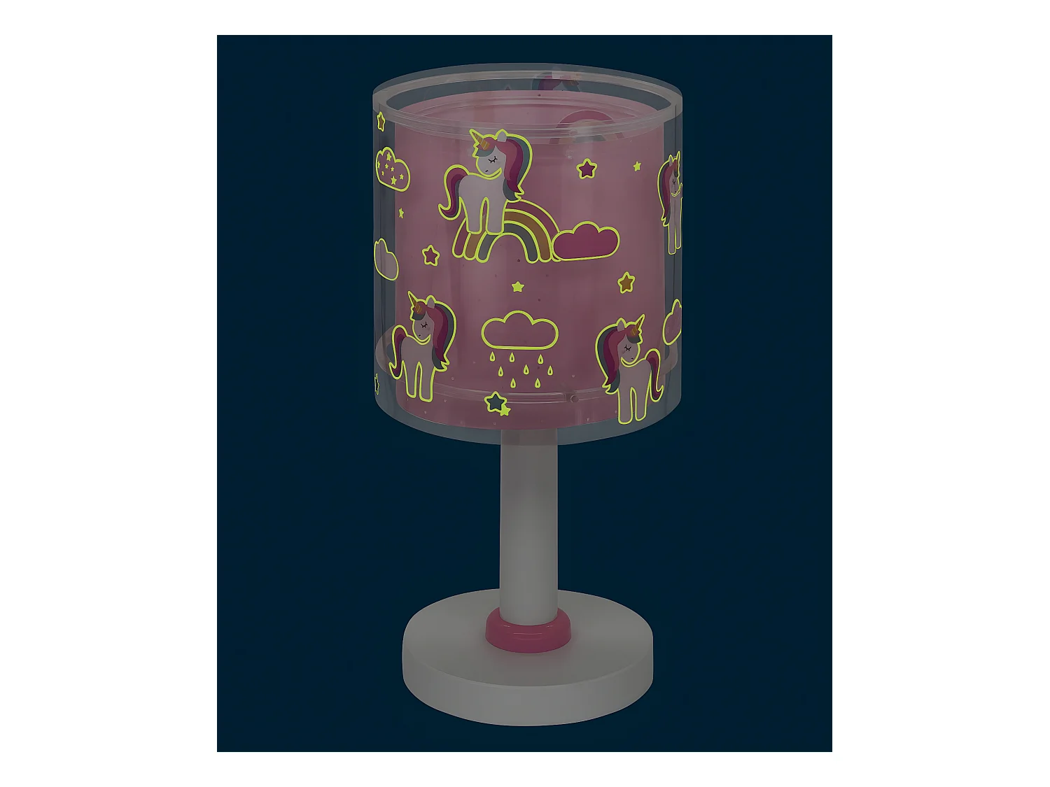 Lampada da tavolo per bambini Unicorns unicorni rosa | DALBER