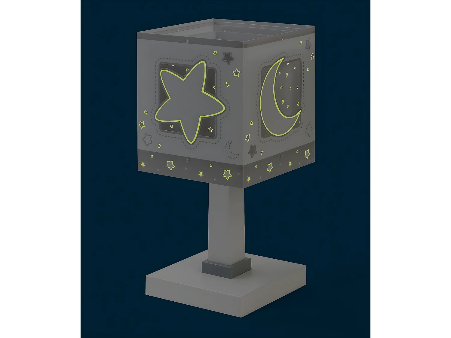 Lámpara infantil de mesita Moonlight Luna y Estrellas gris | DALBER