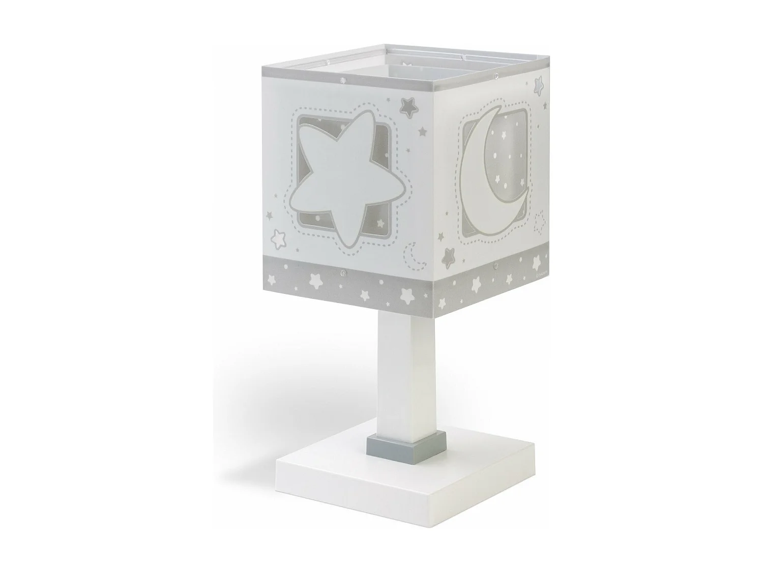 Lámpara infantil de mesita Moonlight Luna y Estrellas gris | DALBER