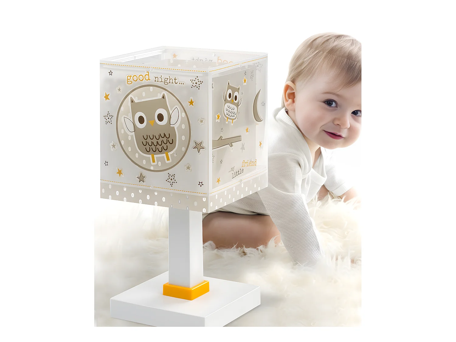 Lámpara infantil de mesita Good Night Búhos | DALBER