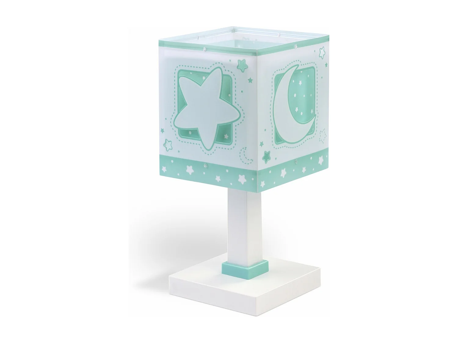Lámpara infantil de mesita Moonlight Luna y Estrellas verde | DALBER