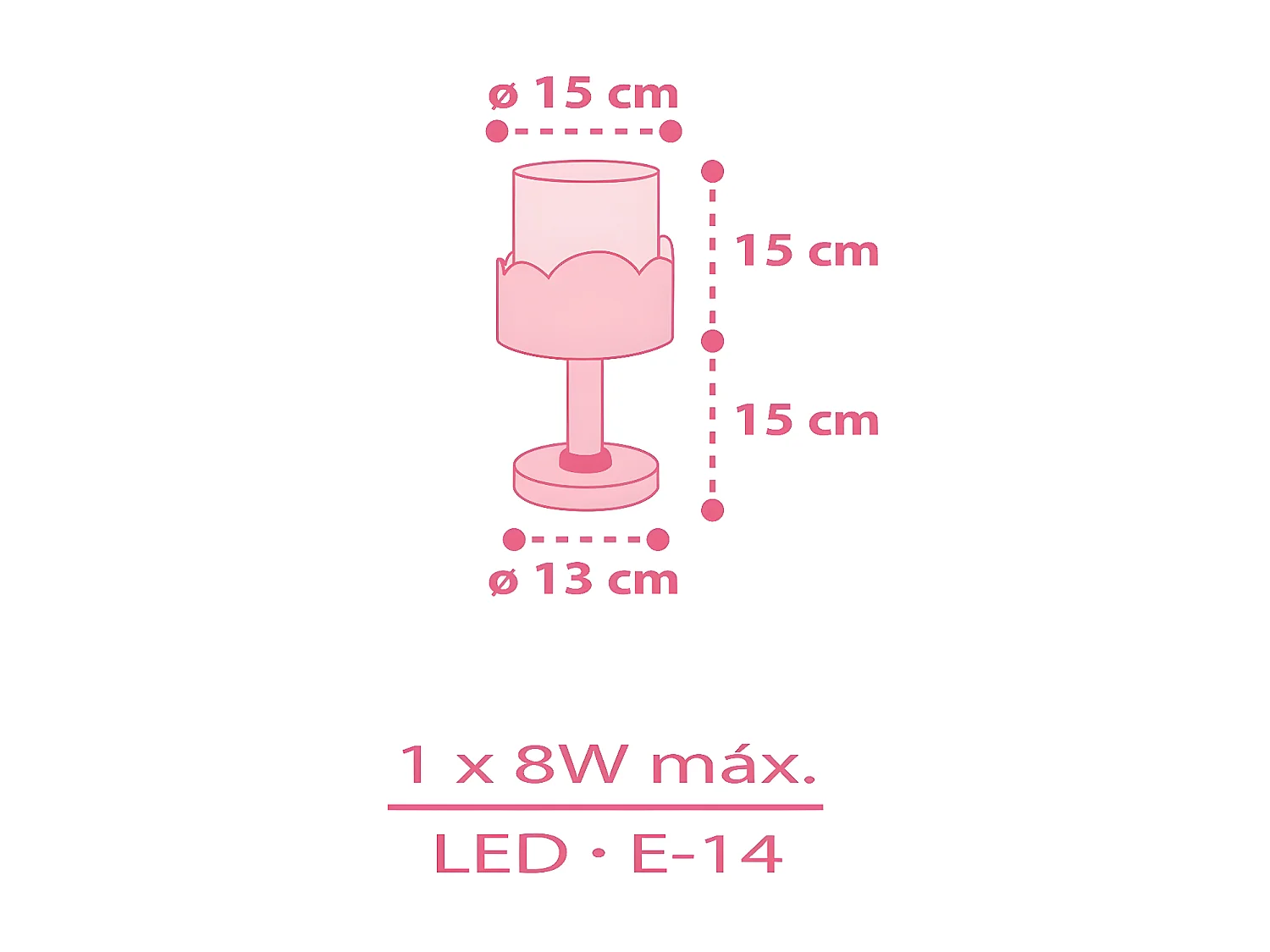 Lampe de chevet pour enfants Moonlight lune et étoiles rose