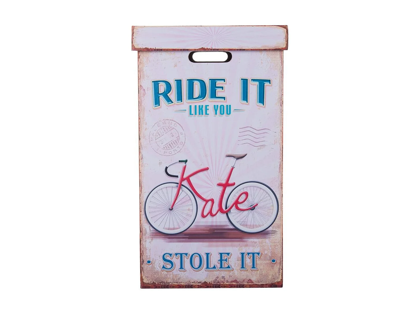 Set bestehend aus 3 WÃ¤schekörben und bedrucktem Holzkorb