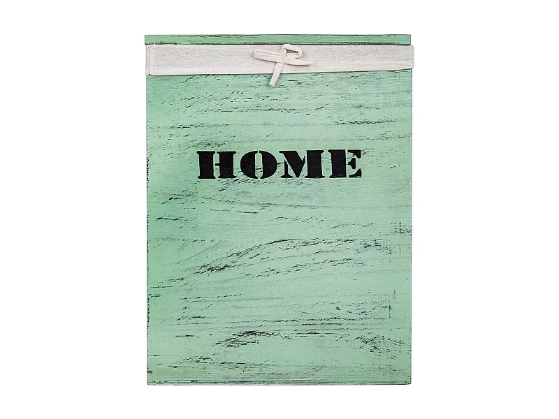 Set mit 2 grünen WÃ¤schekörben aus Holz