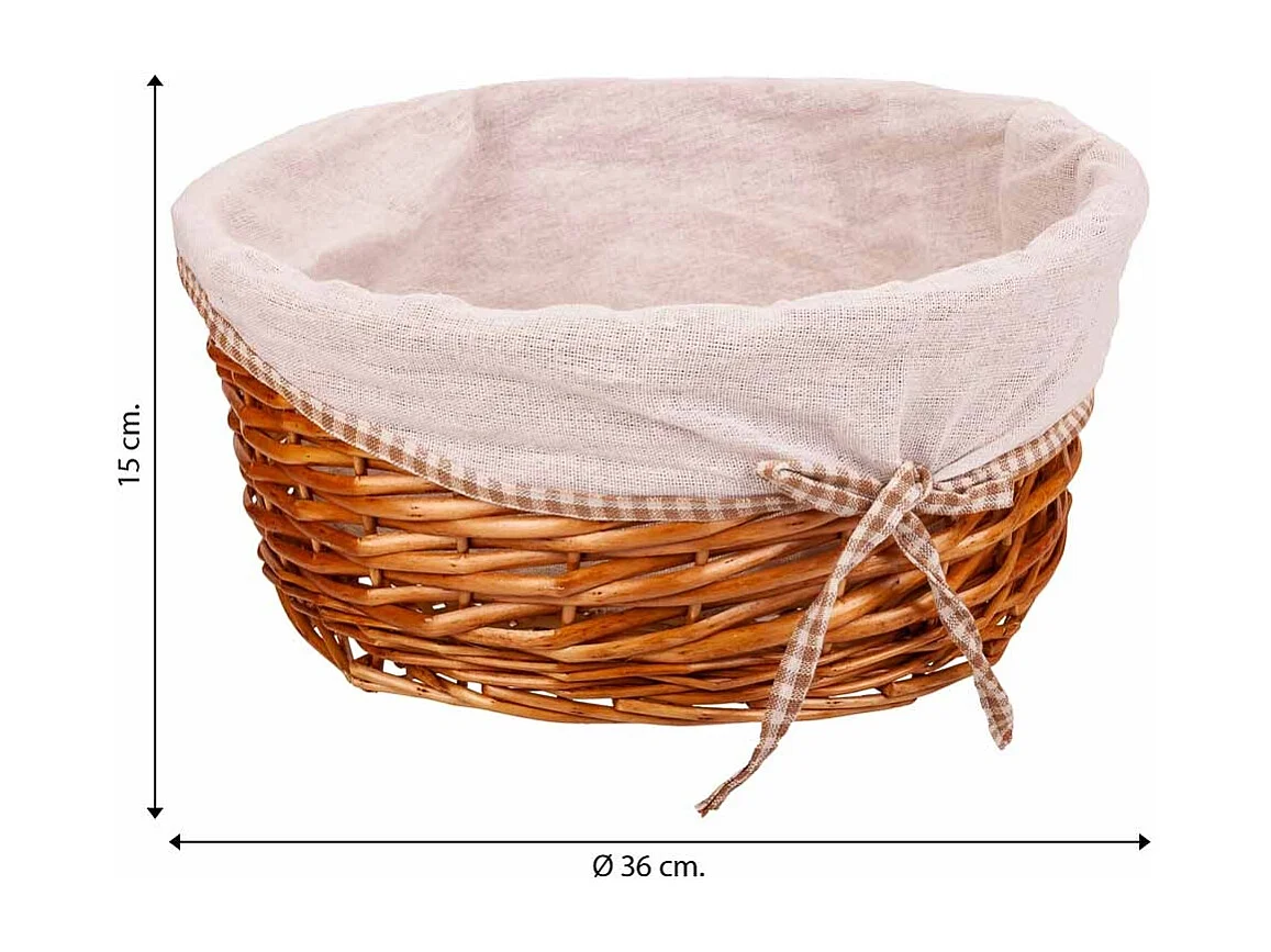Conjunto de cesto de roupa suja e dois cestos de vime forrados em marrom